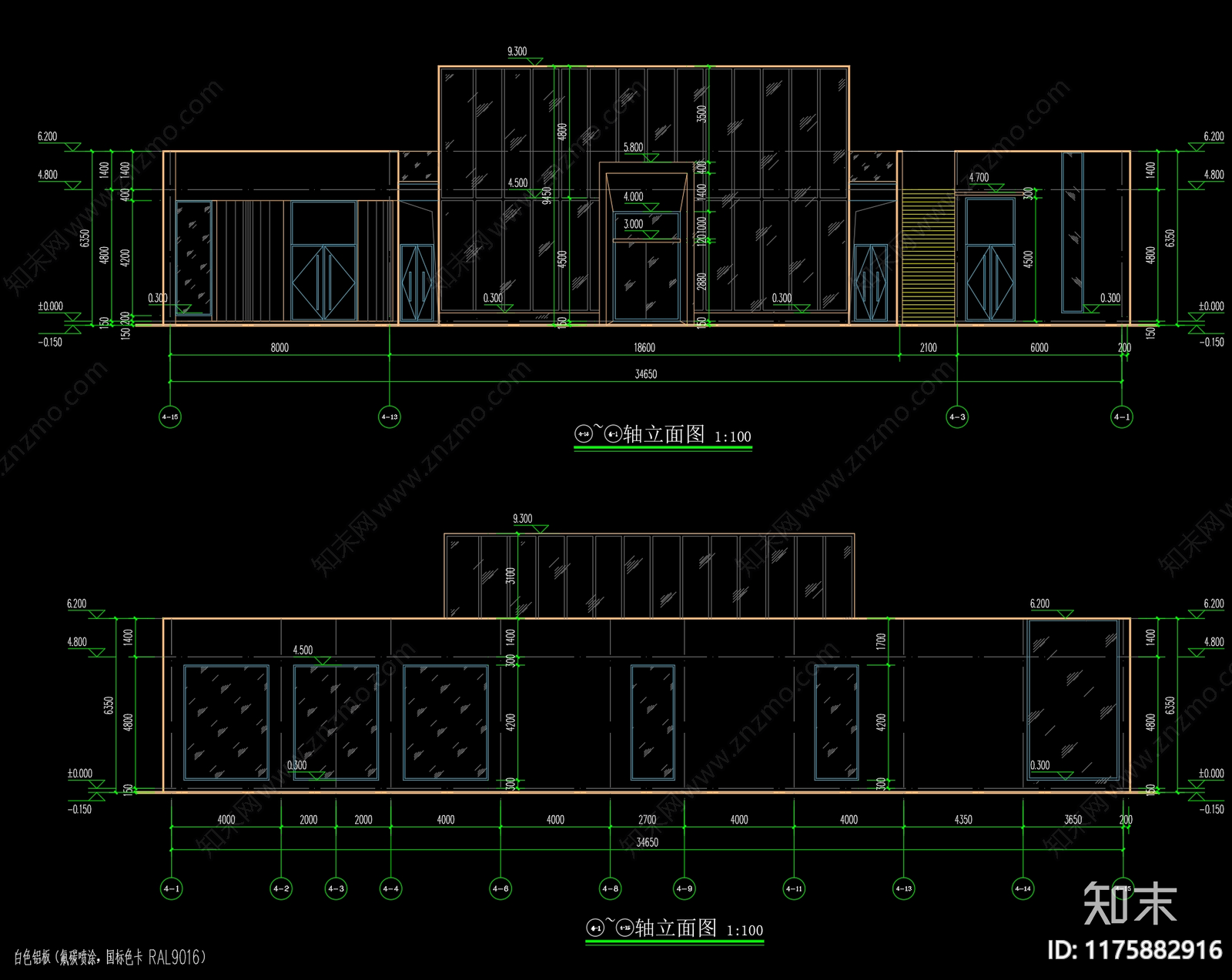 新中式现代商业综合体cad施工图下载【ID:1175882916】