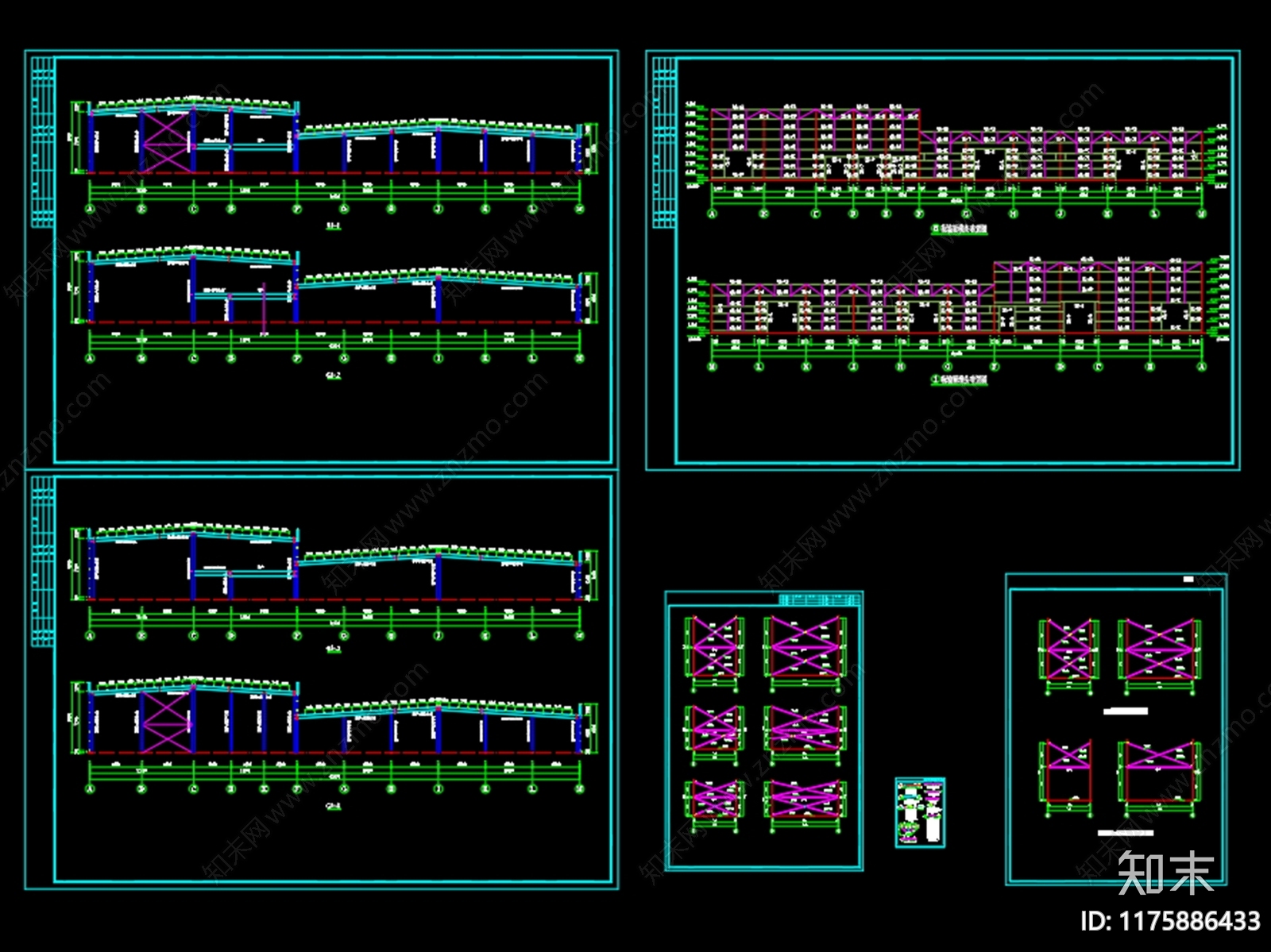 钢结构cad施工图下载【ID:1175886433】