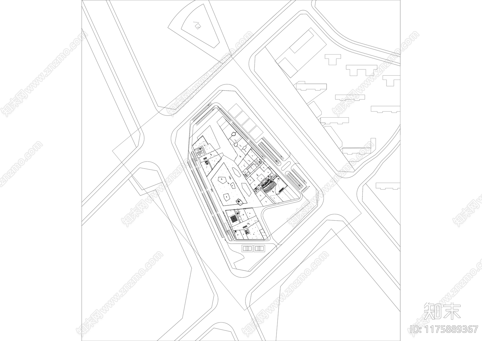 现代其他公共建筑cad施工图下载【ID:1175889367】