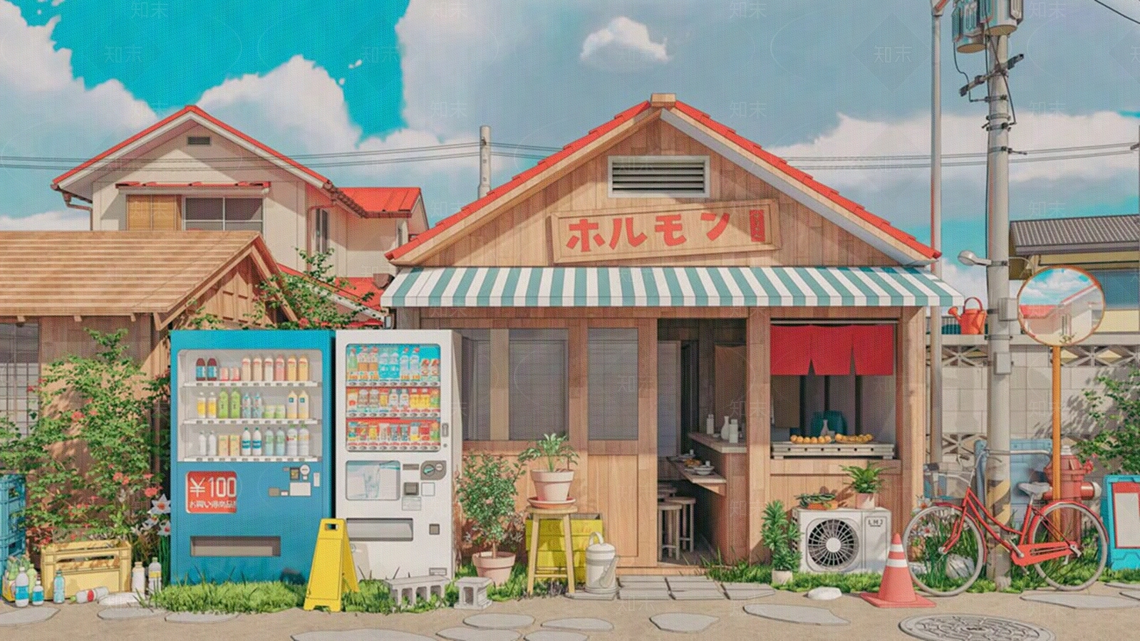 日式现代街道外景贴图下载【ID:1175901803】