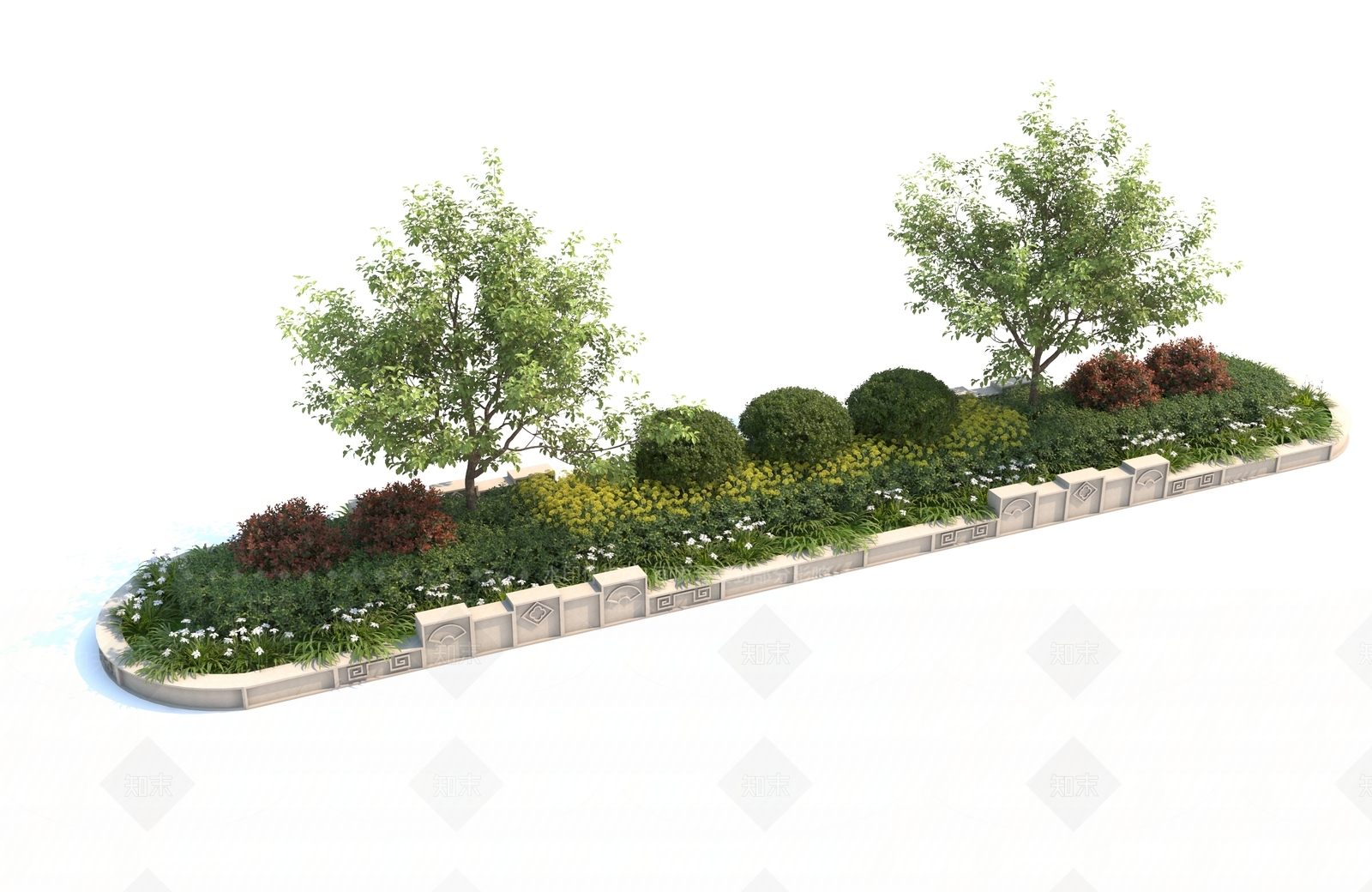 花坛3D模型下载【ID:1175920113】