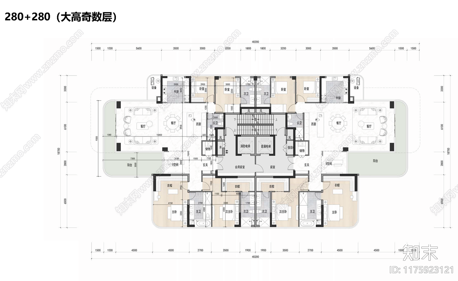 现代住宅楼建筑cad施工图下载【ID:1175923121】