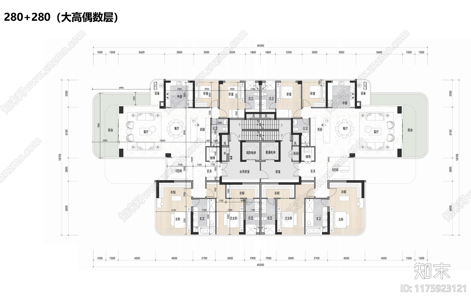 现代住宅楼建筑cad施工图下载【ID:1175923121】