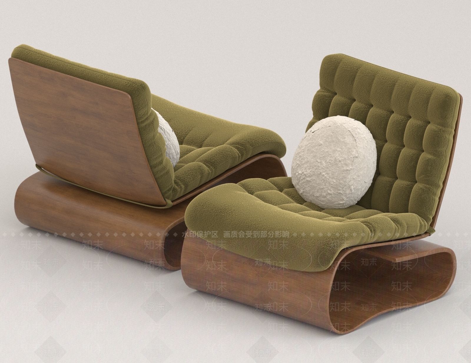 现代躺椅3D模型下载【ID:1175939384】