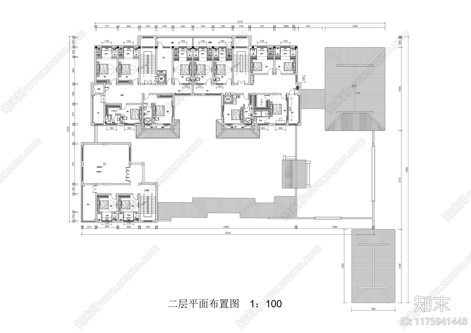 中式四合院施工图下载【ID:1175941448】