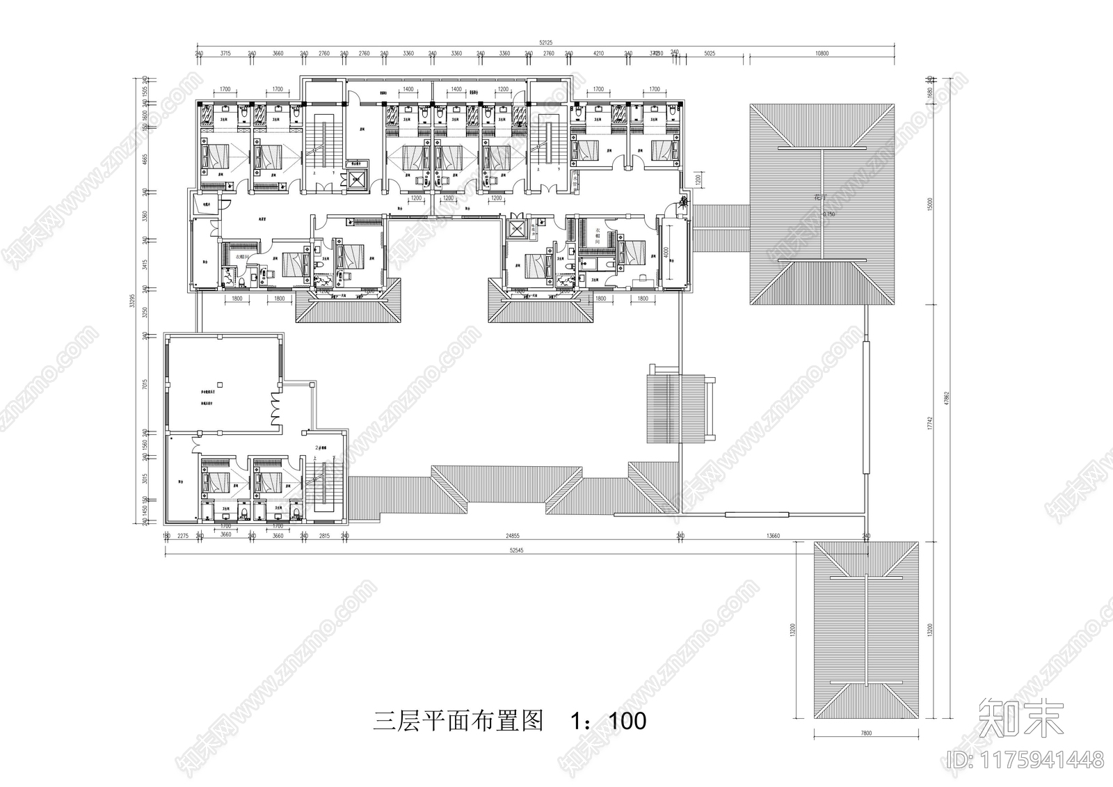 中式四合院施工图下载【ID:1175941448】