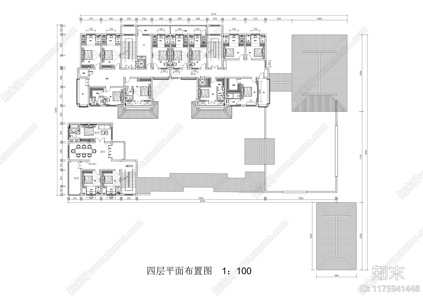 中式四合院施工图下载【ID:1175941448】