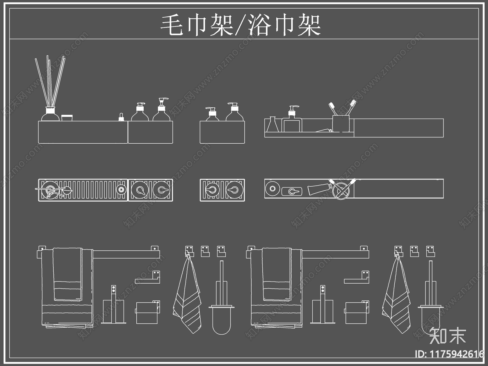 现代卫浴设施cad施工图下载【ID:1175942616】