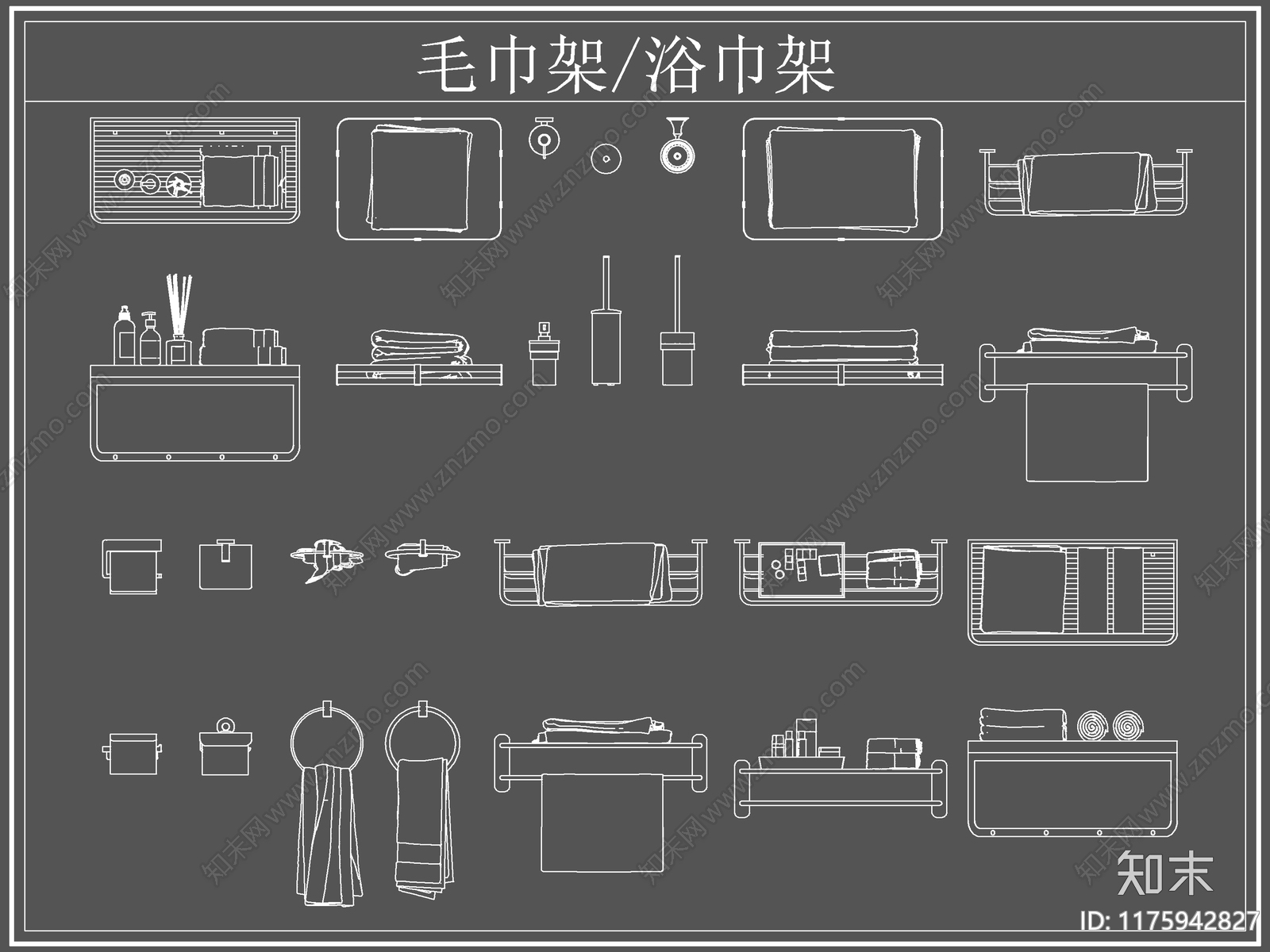 现代卫浴设施cad施工图下载【ID:1175942827】