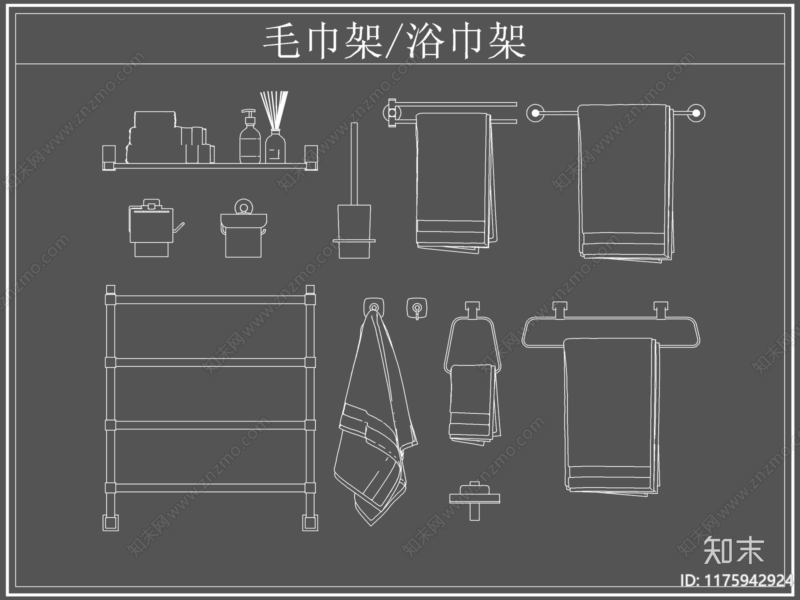 现代卫浴设施cad施工图下载【ID:1175942924】