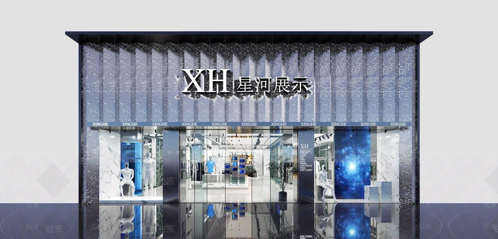 现代轻奢服装店SU模型下载【ID:1175946354】