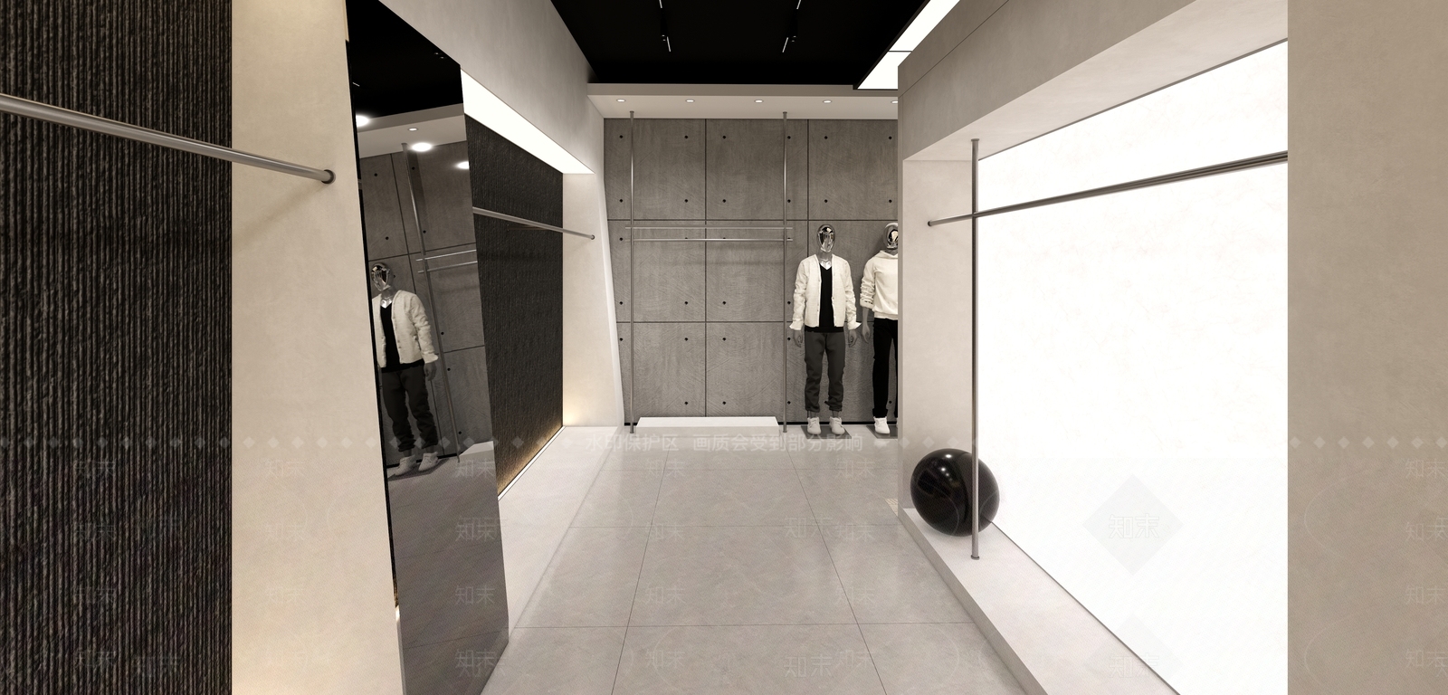 现代简约服装店SU模型下载【ID:1175950365】