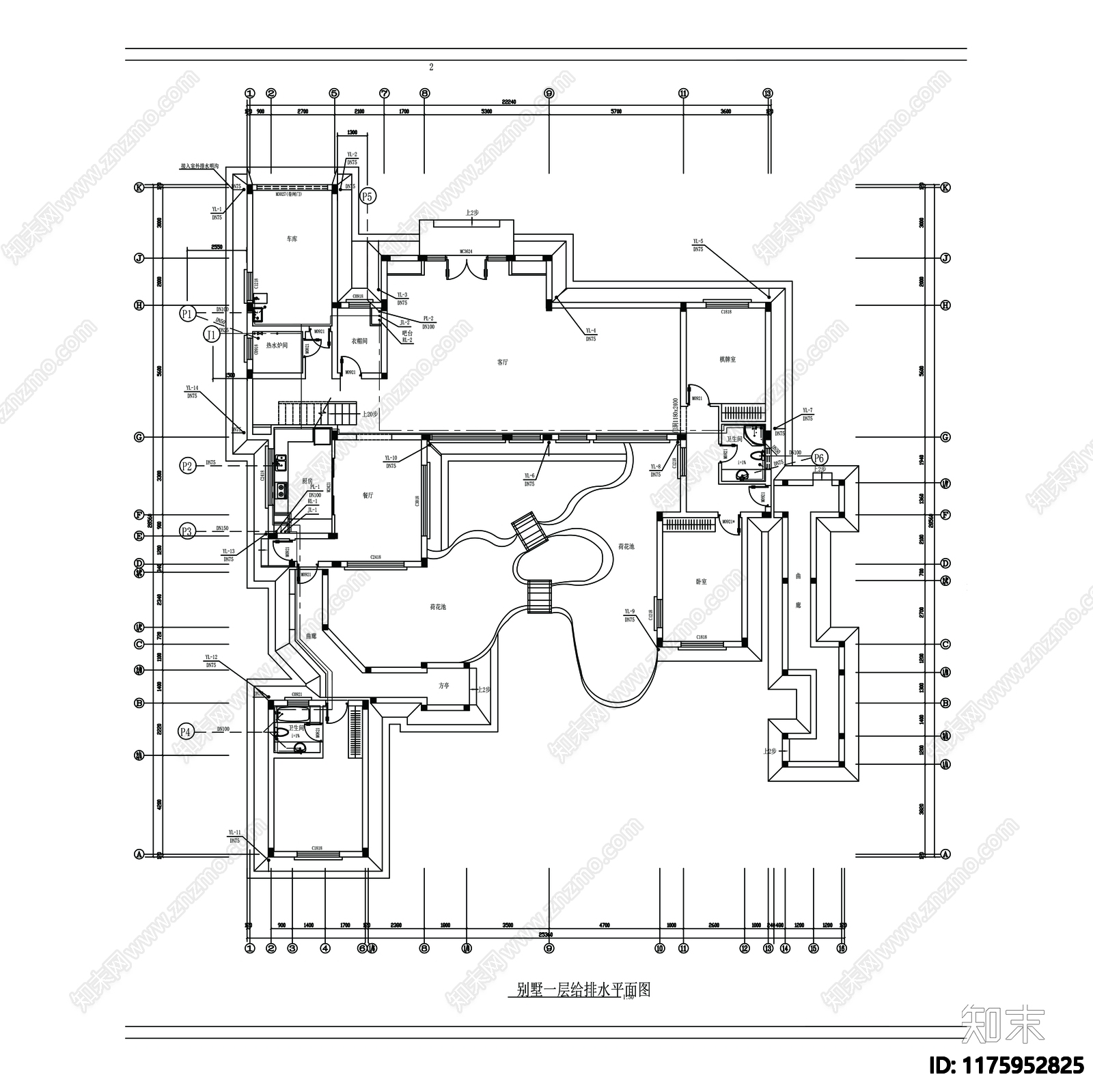 新中式中式民宿建筑施工图下载【ID:1175952825】