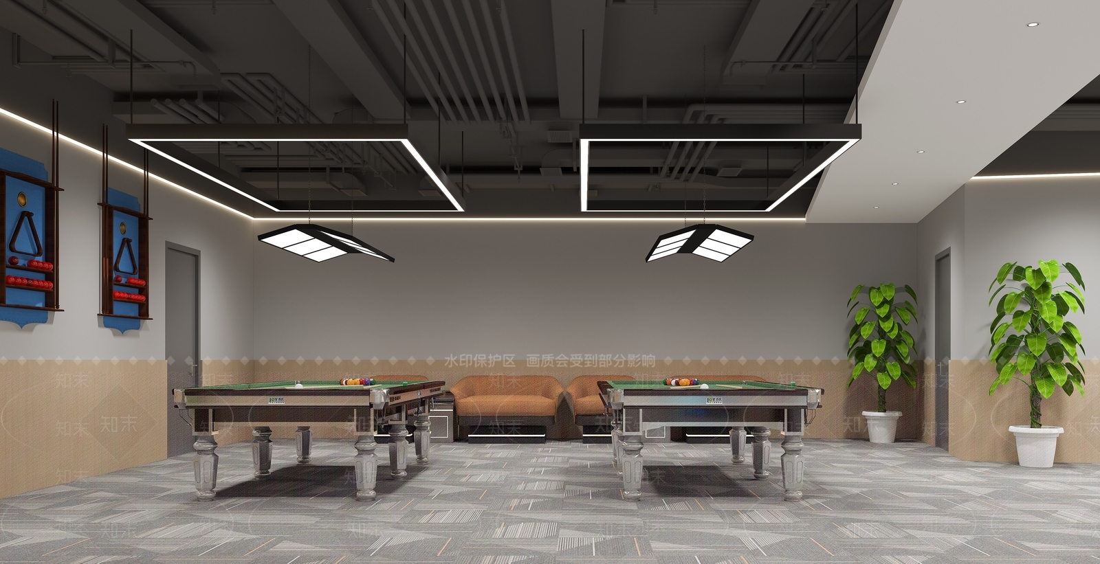 现代简约网吧网咖3D模型下载【ID:1175967390】