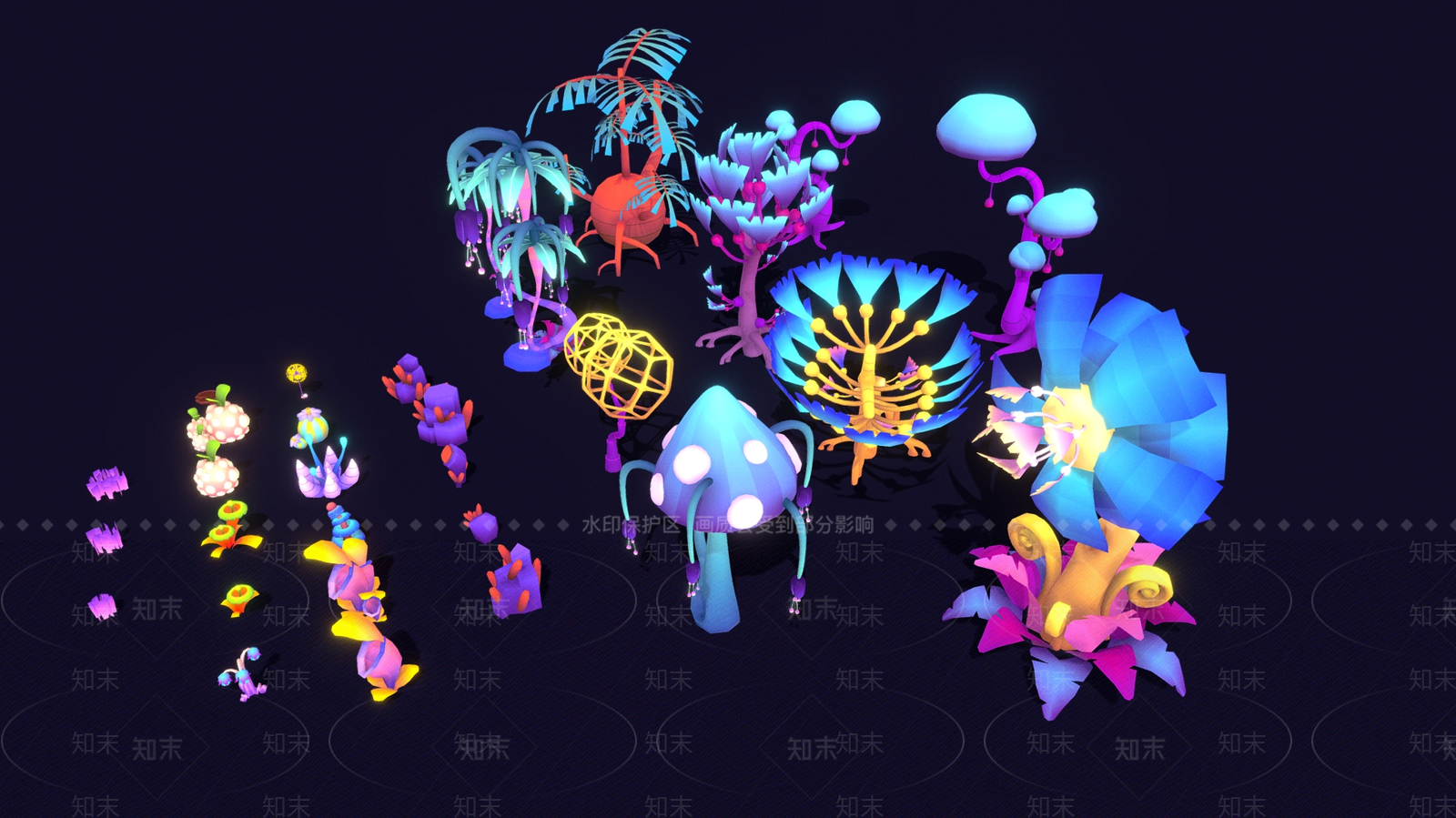 花草组合3D模型下载【ID:1175973582】