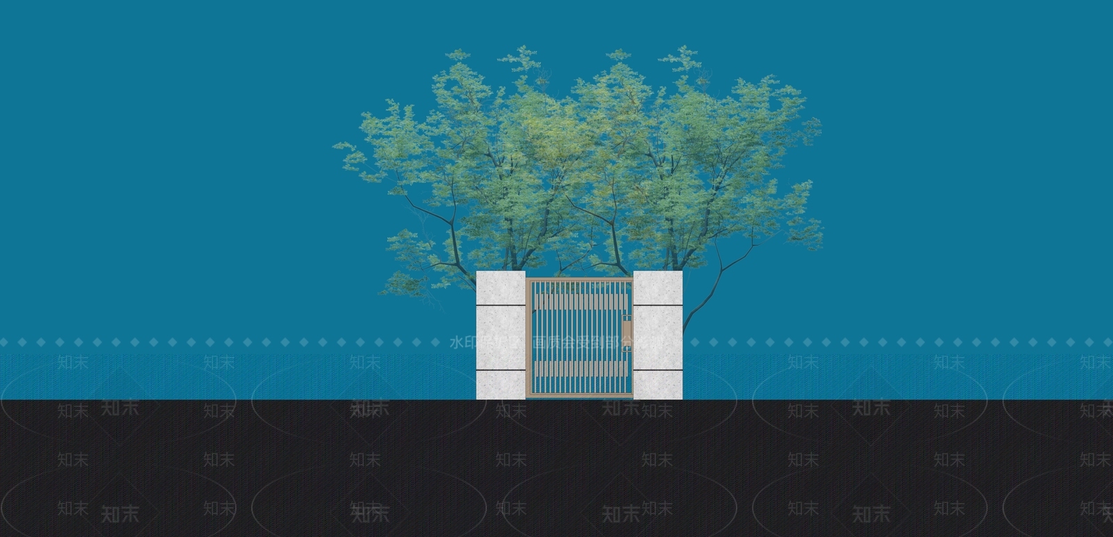 现代小区景观SU模型下载【ID:1175982109】