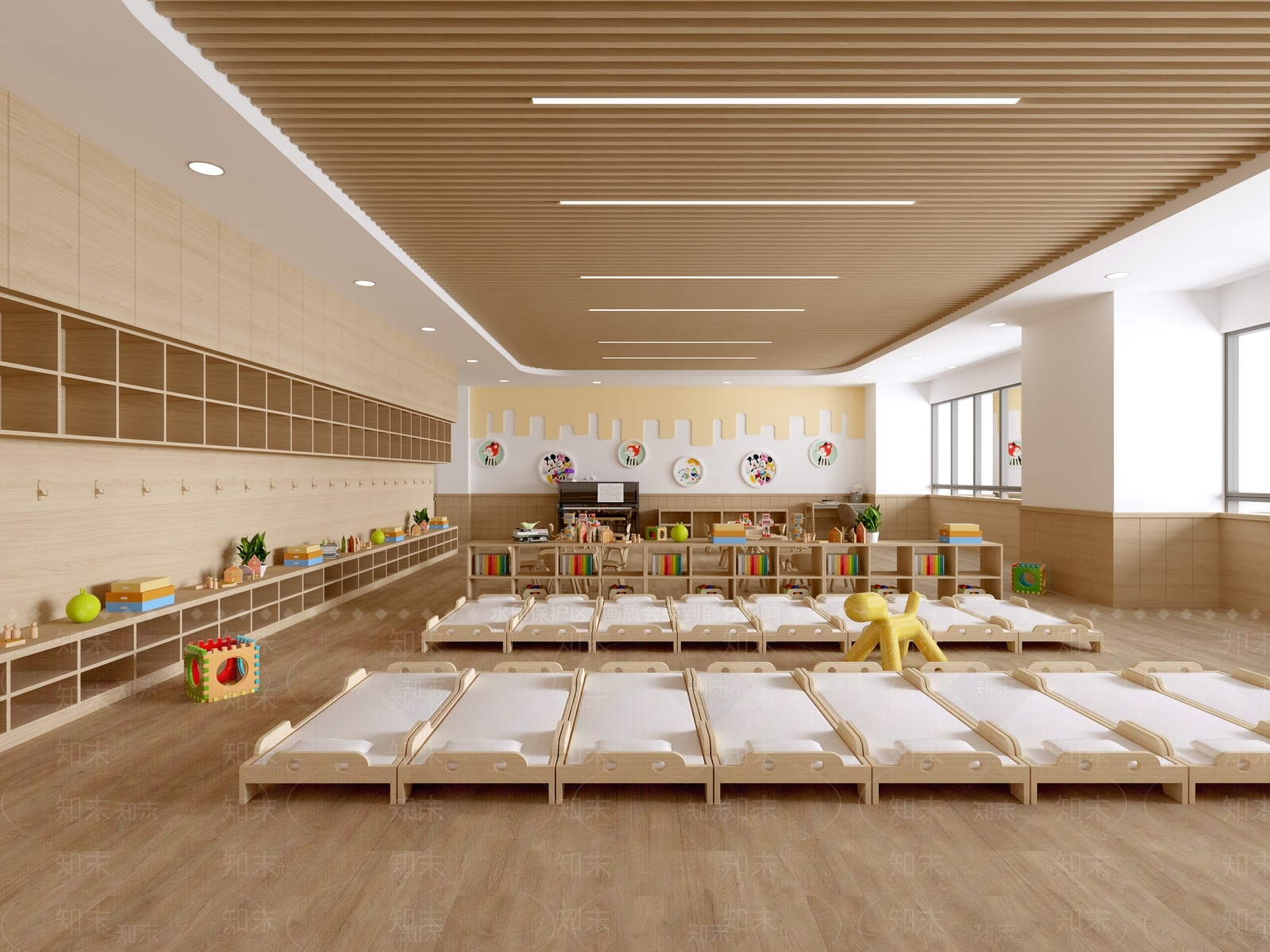 现代极简幼儿园3D模型下载【ID:1175987076】