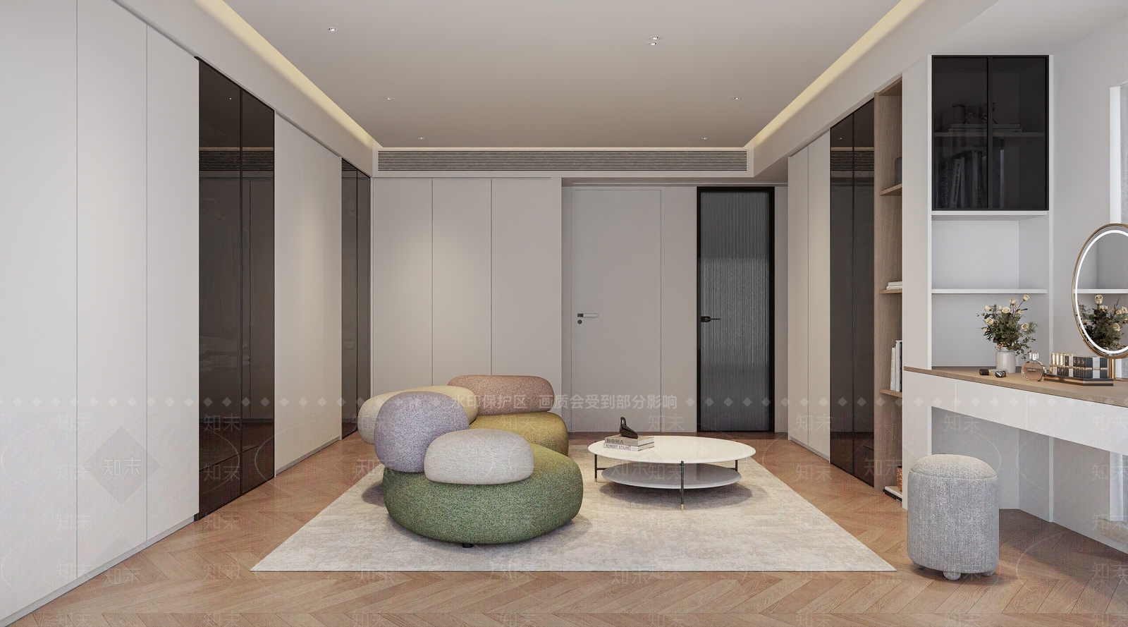 现代衣帽间3D模型下载【ID:1176096528】