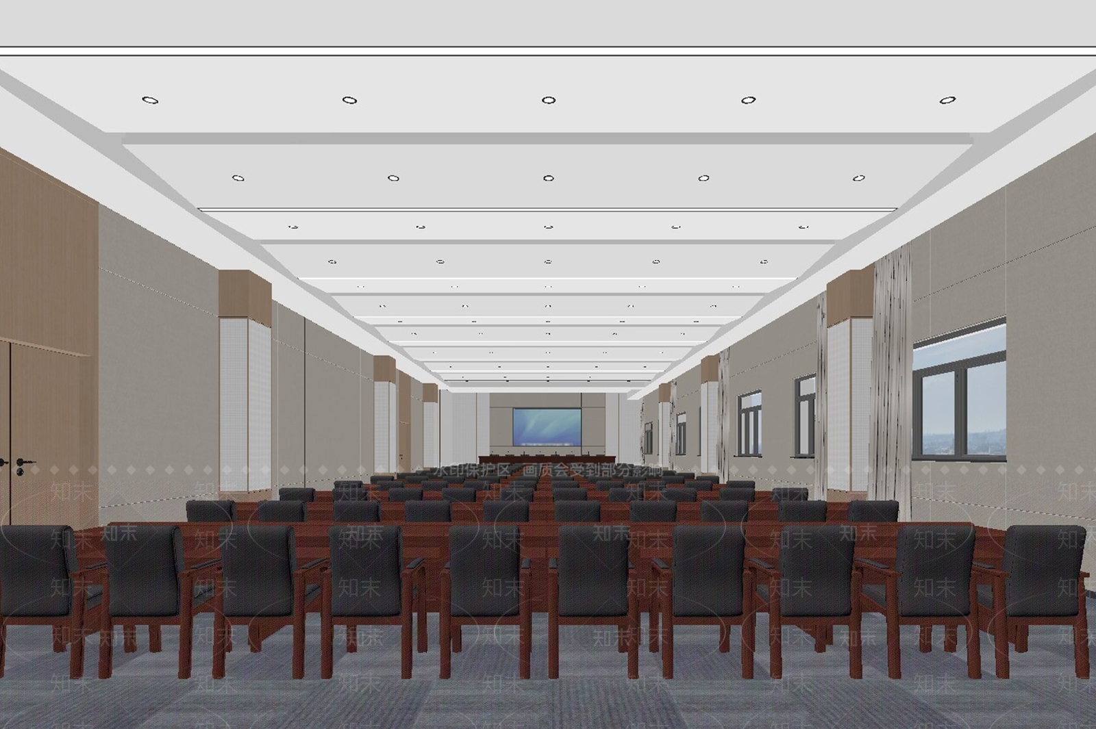 现代会议室SU模型下载【ID:1175995861】