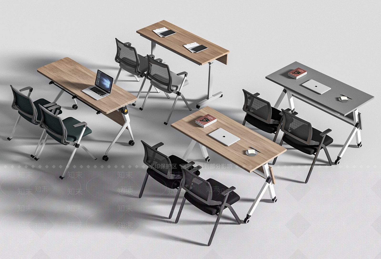 现代其他桌椅3D模型下载【ID:1175996334】
