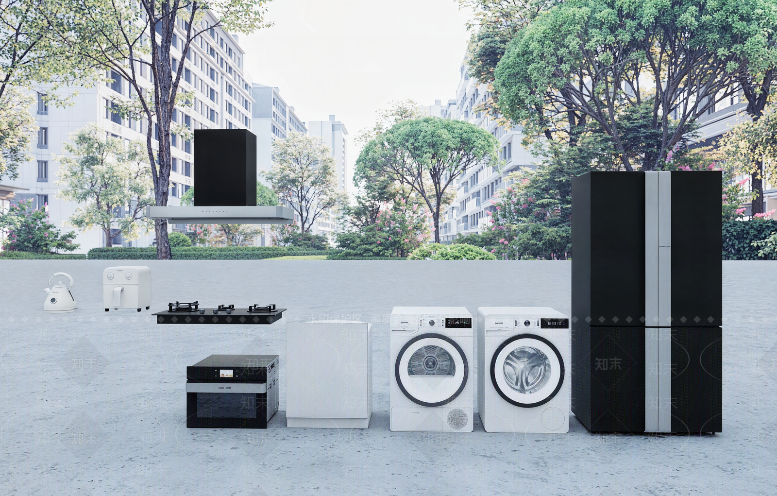 家用电器组合SU模型下载【ID:1175996729】