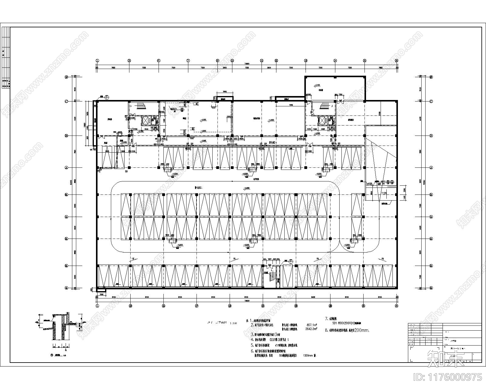 现代学校cad施工图下载【ID:1176000975】