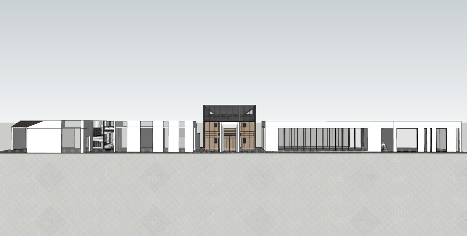 现代新中式其他商业建筑SU模型下载【ID:1176004338】