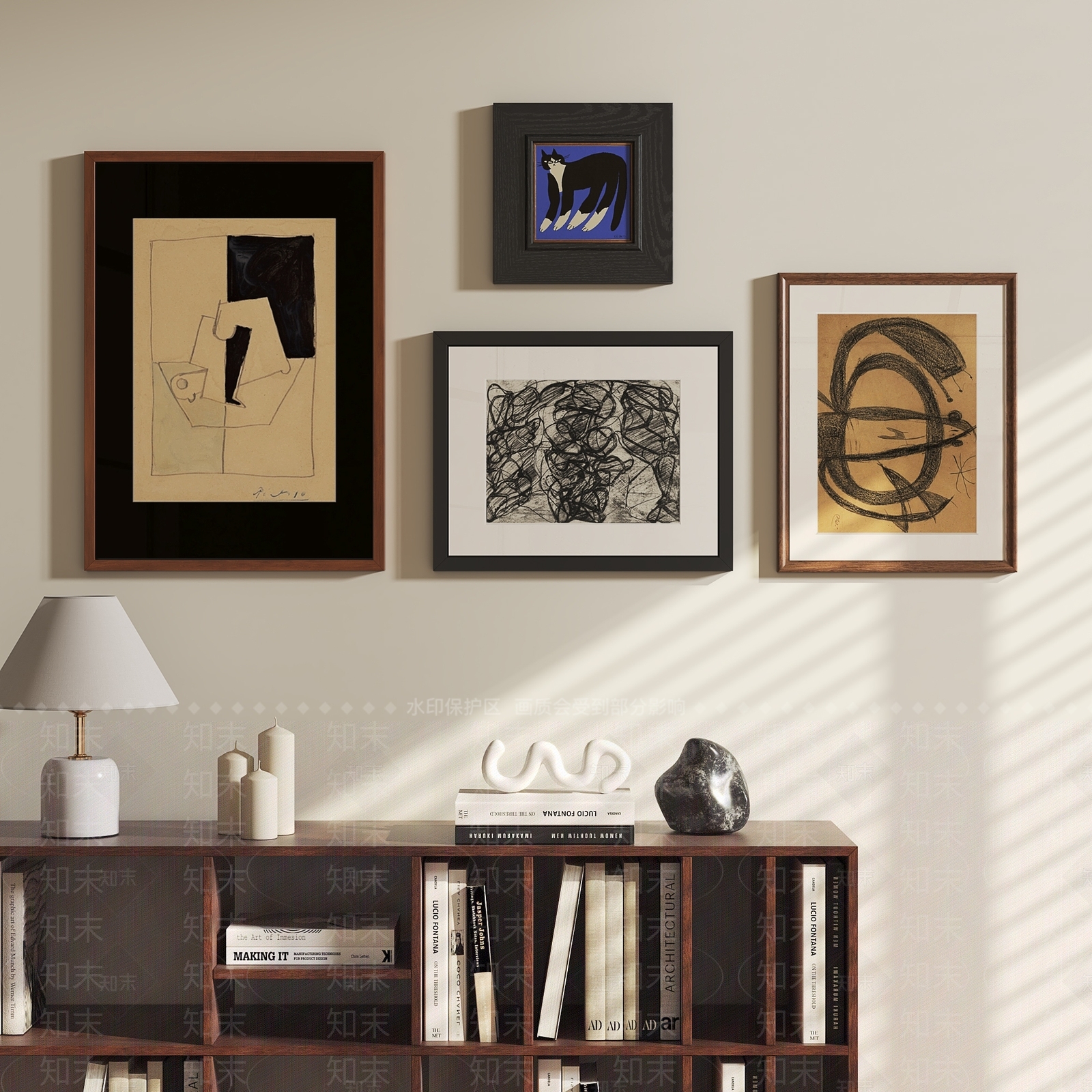 中古北欧挂画3D模型下载【ID:1176005792】