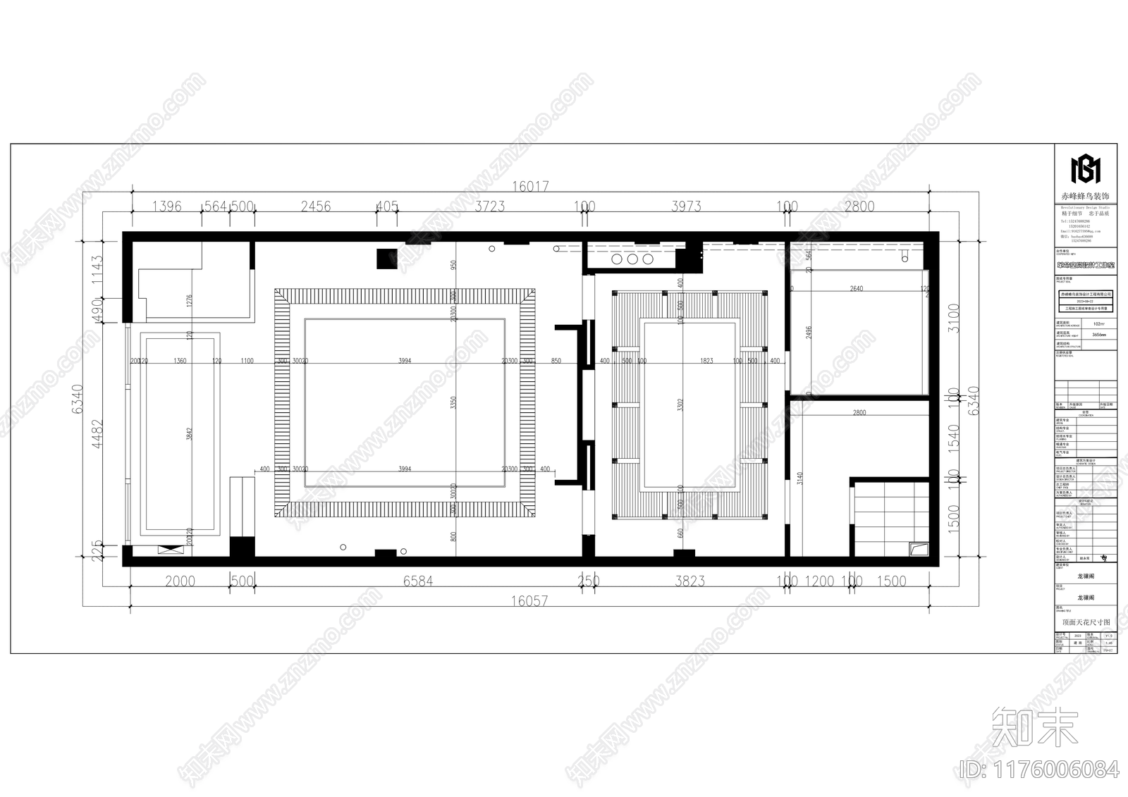 新中式中式文创店cad施工图下载【ID:1176006084】