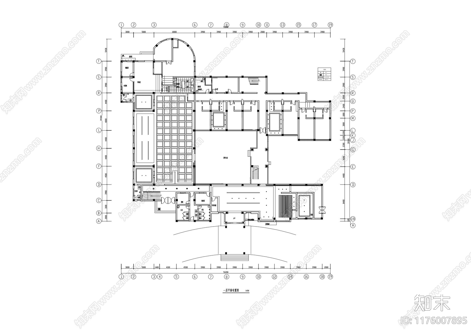 现代新中式酒店cad施工图下载【ID:1176007895】