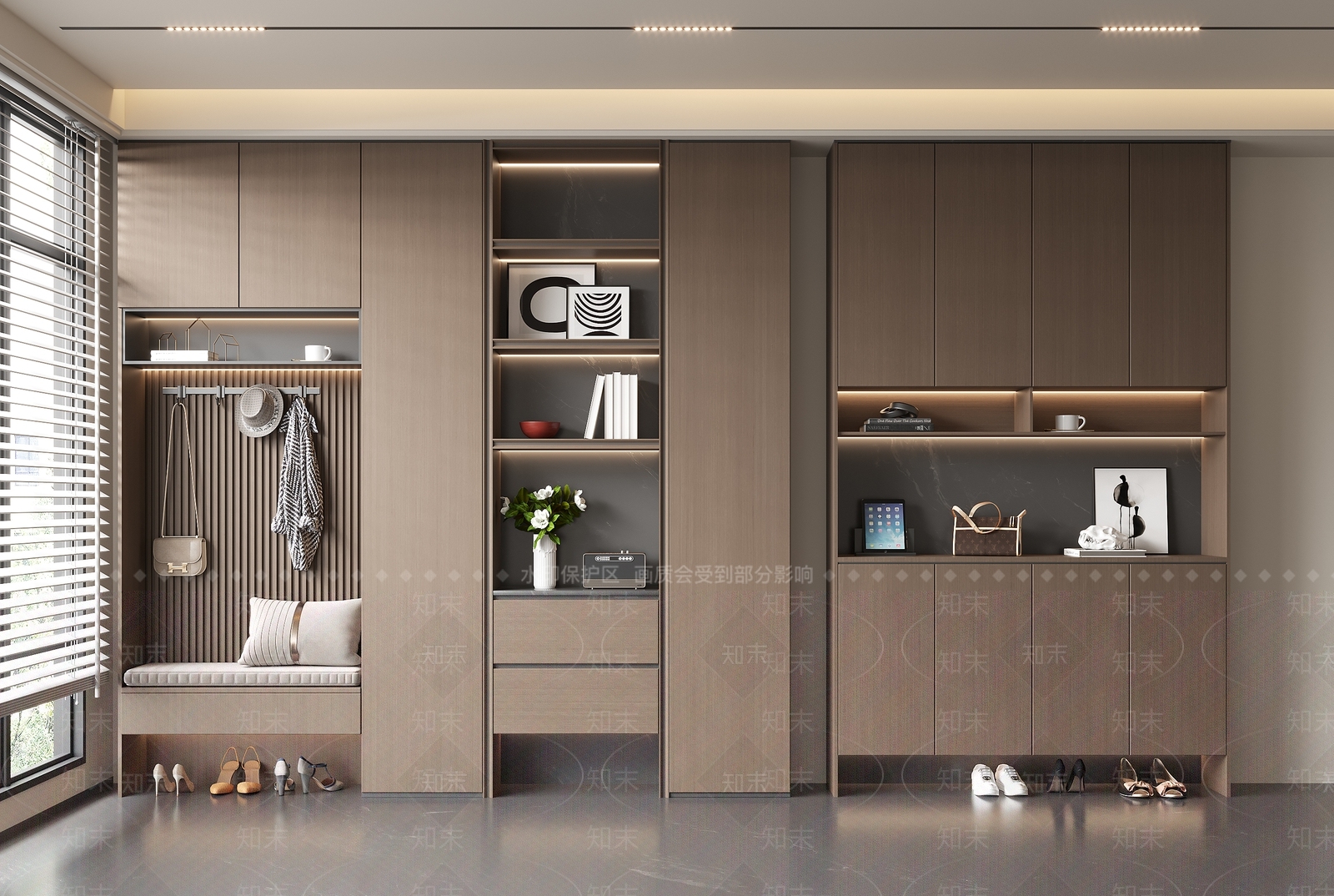 现代鞋柜3D模型下载【ID:1176014756】