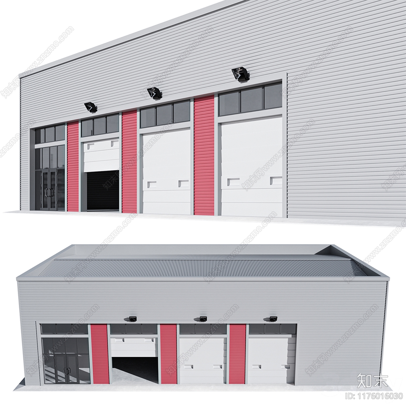 现代室内停车场3D模型下载【ID:1176016030】