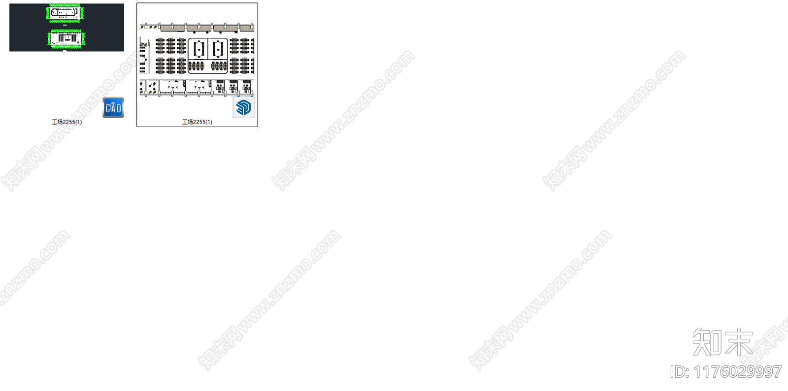 现代简约整体办公空间cad施工图下载【ID:1176029997】