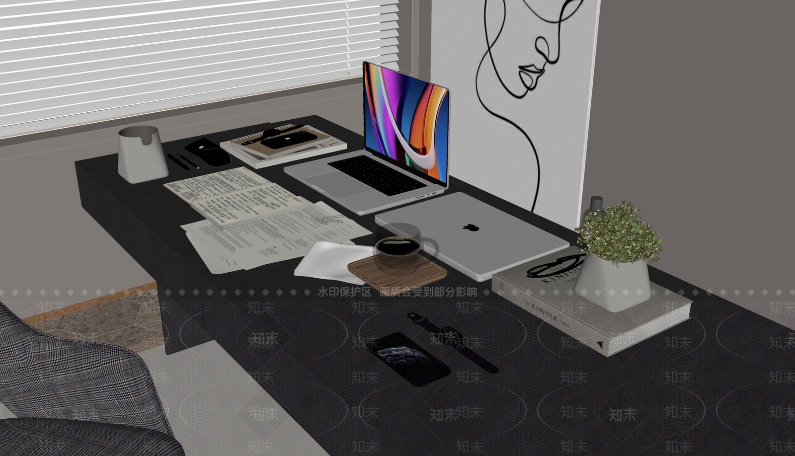 其他办公用品SU模型下载【ID:1176032046】