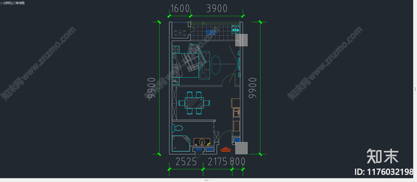 现代简约公寓施工图下载【ID:1176032198】