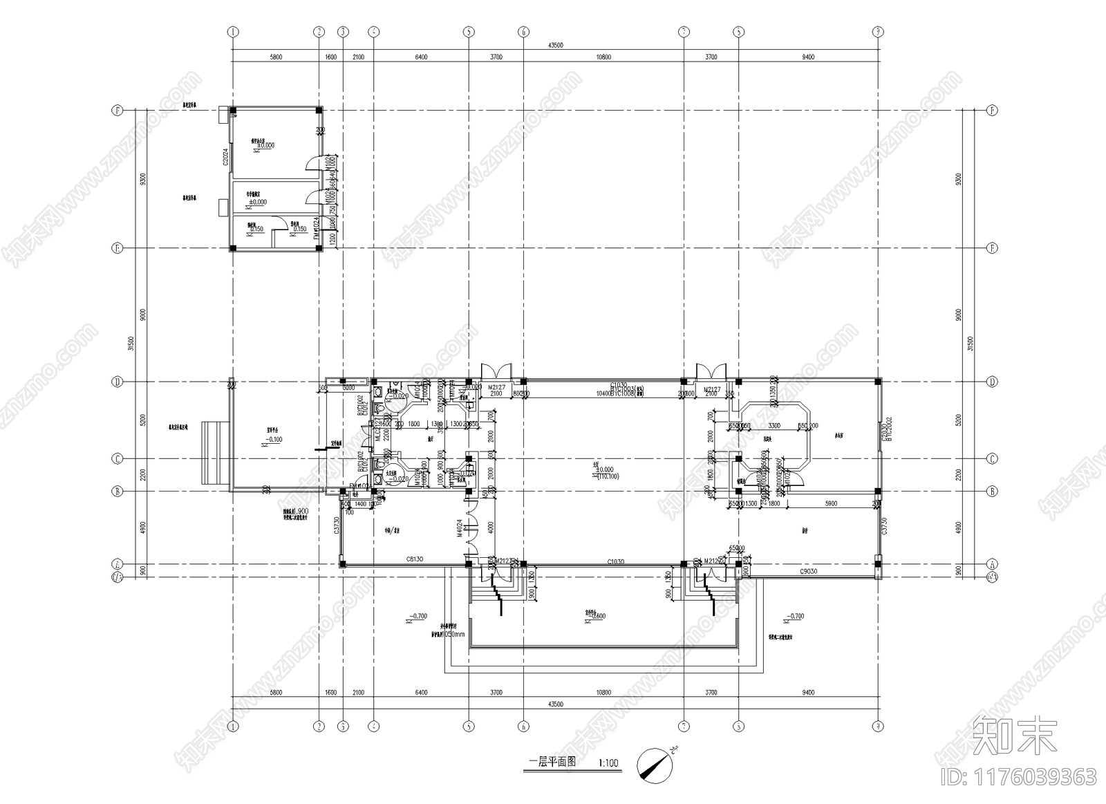 新中式民宿建筑施工图下载【ID:1176039363】