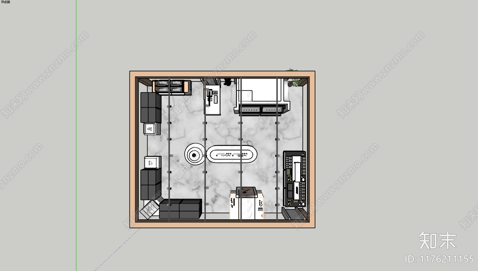 现代简约展台施工图下载【ID:1176211155】