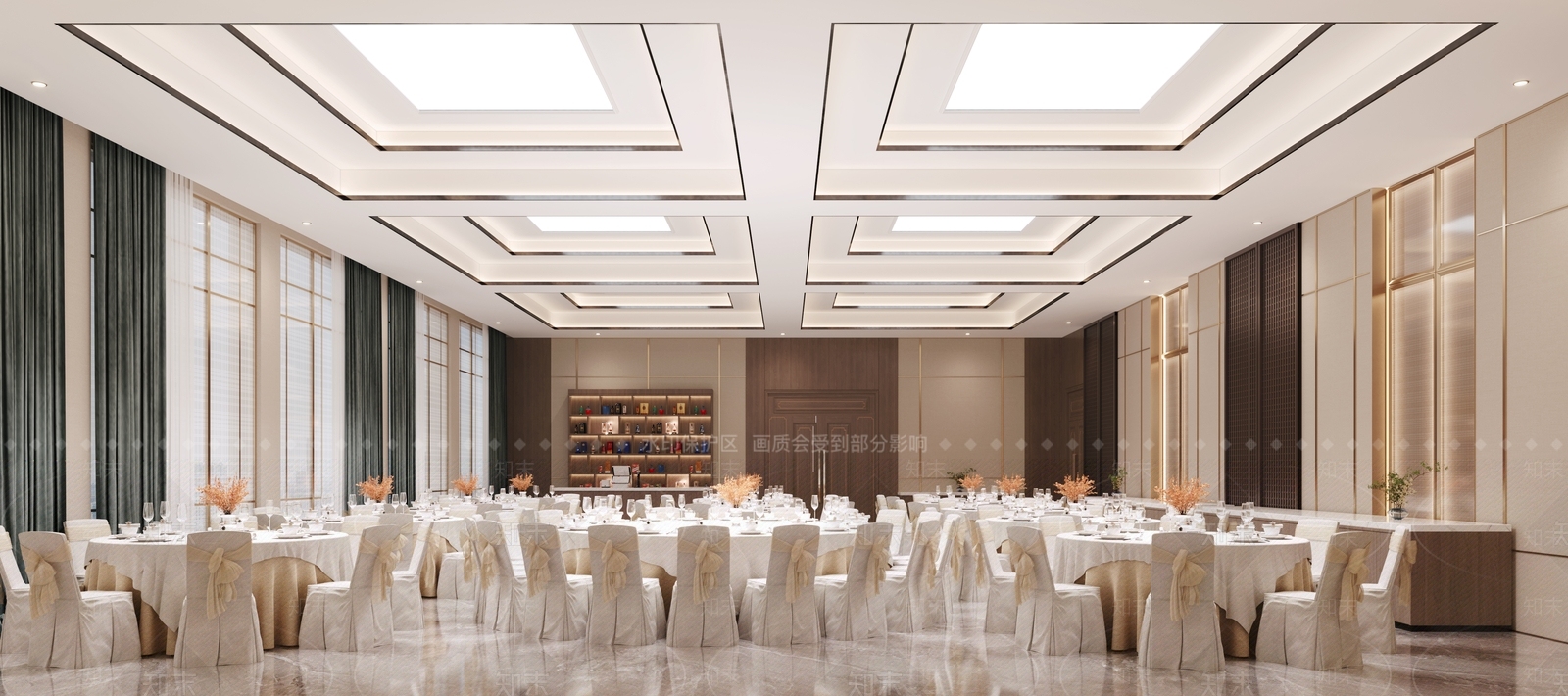 现代新中式酒店3D模型下载【ID:1176042076】