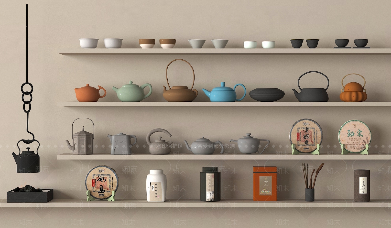 茶具SU模型下载【ID:1176048903】