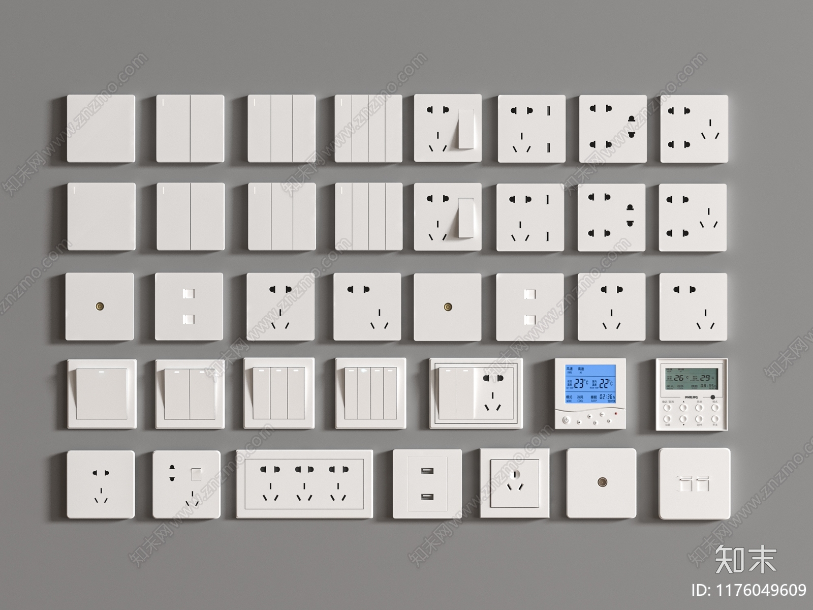 开关插座SU模型下载【ID:1176049609】