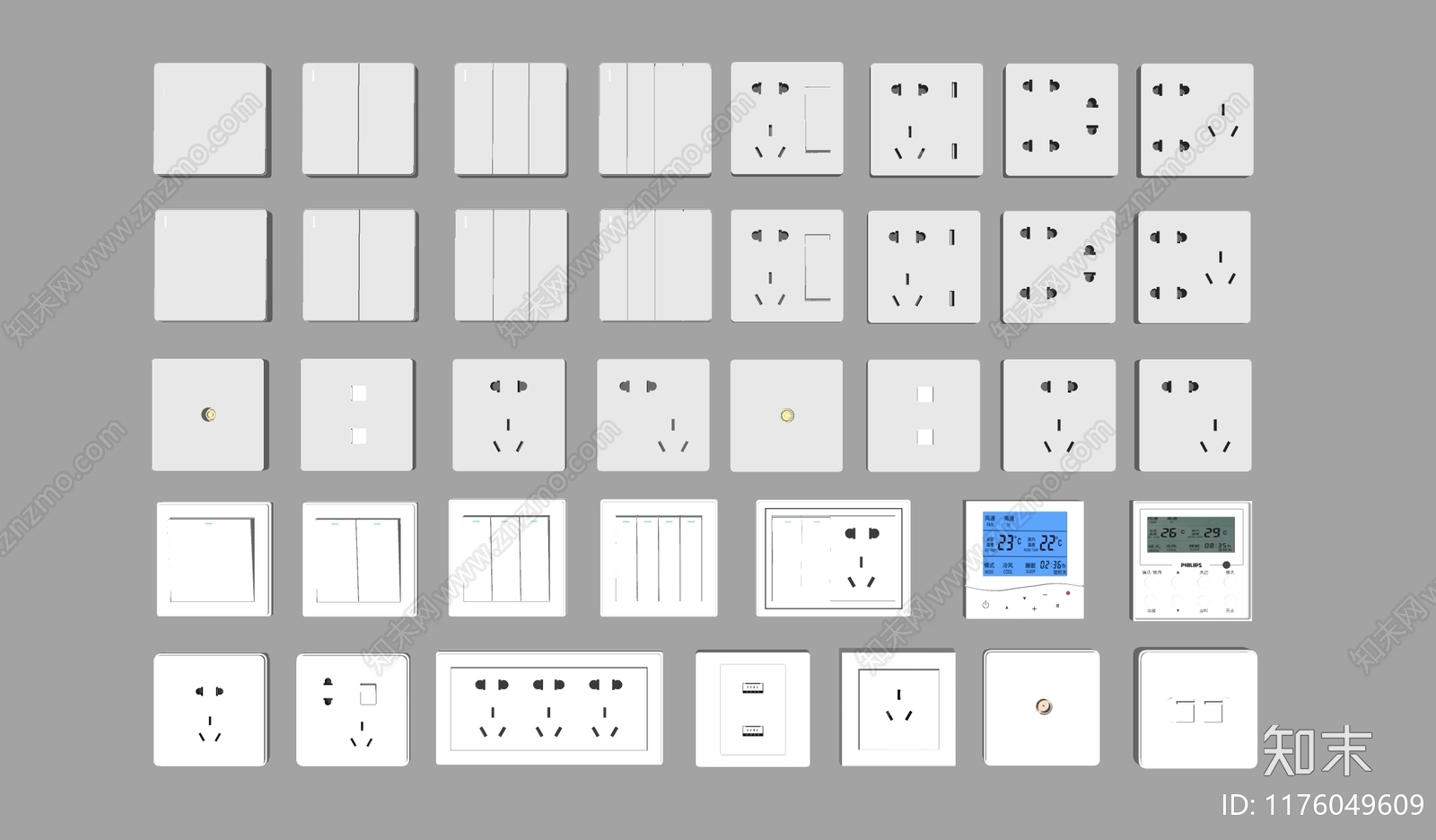 开关插座SU模型下载【ID:1176049609】