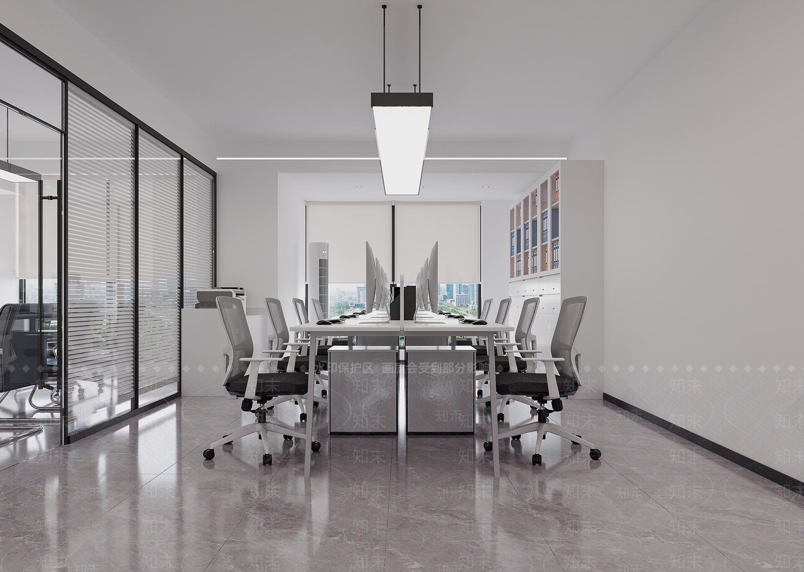 现代办公大厅3D模型下载【ID:1176050455】