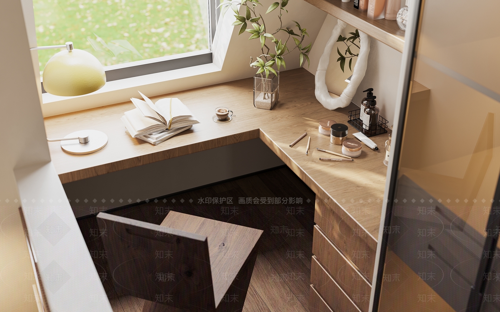 深灰色斗柜斗柜3D模型下载【ID:1227563432】