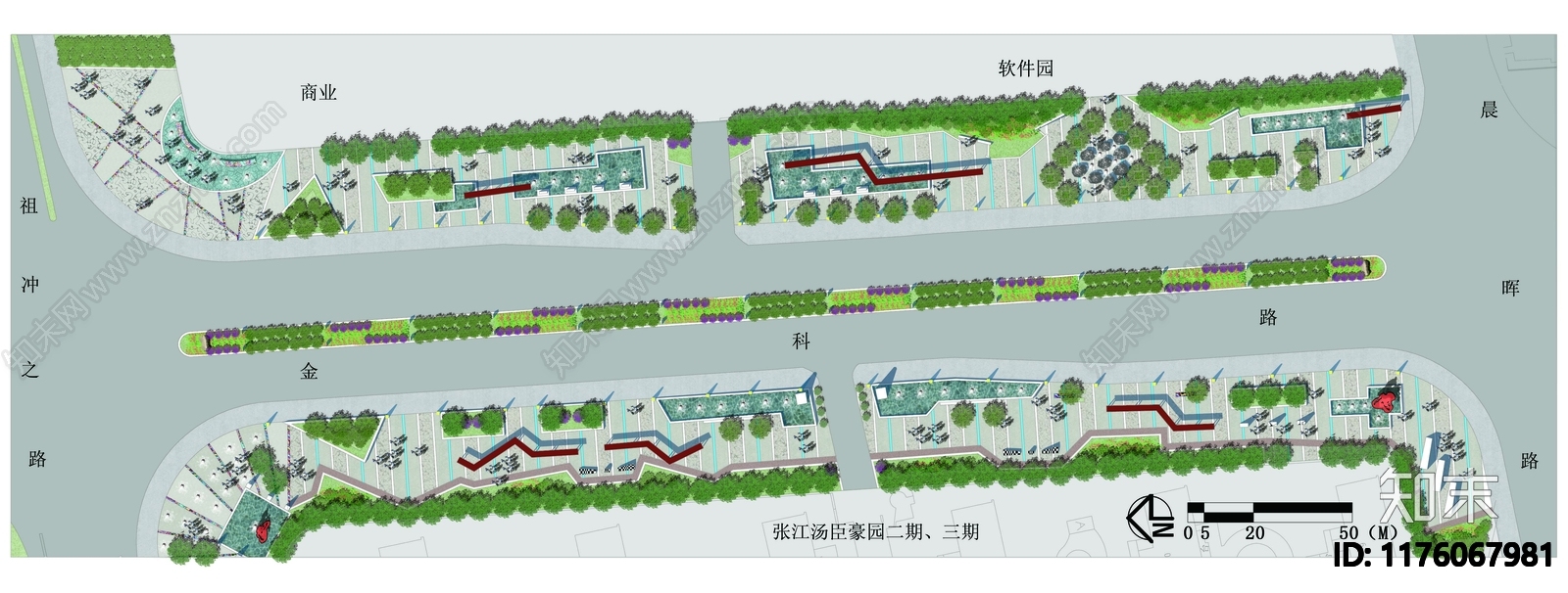 现代建筑彩平图下载【ID:1176067981】