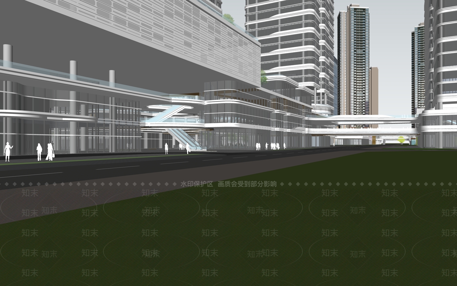 现代办公楼SU模型下载【ID:1176078519】