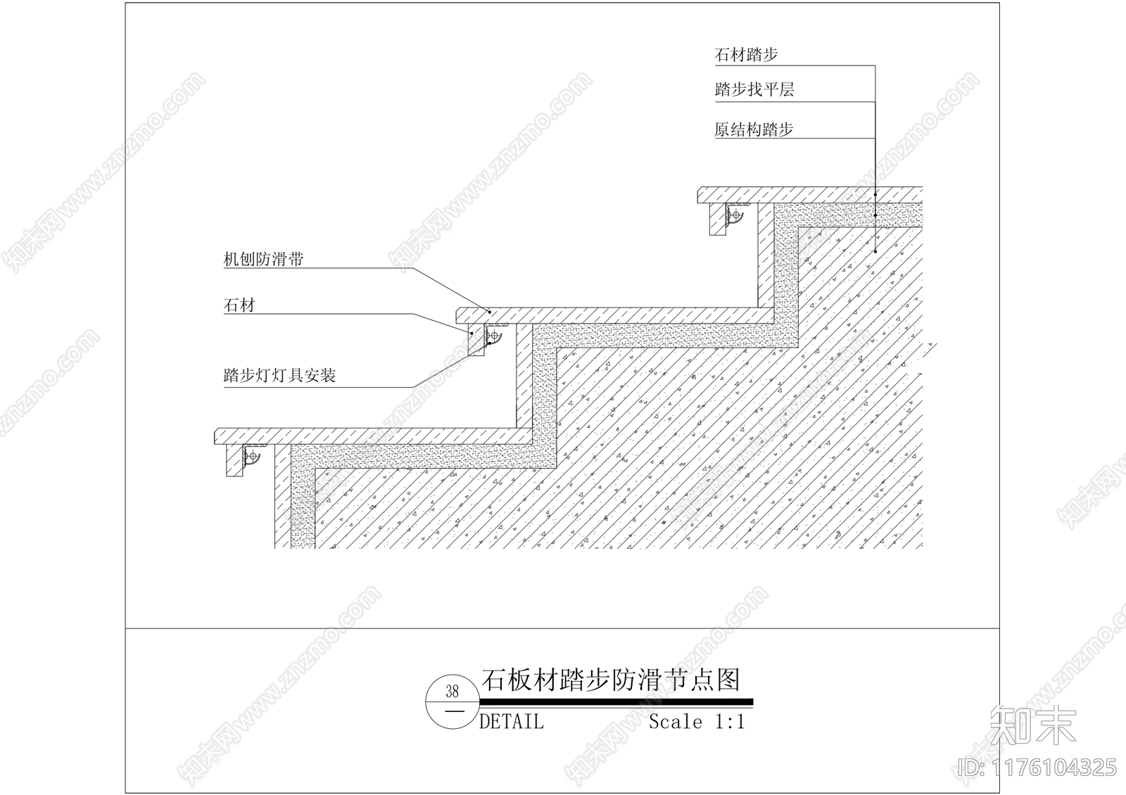 现代地面节点cad施工图下载【ID:1176104325】