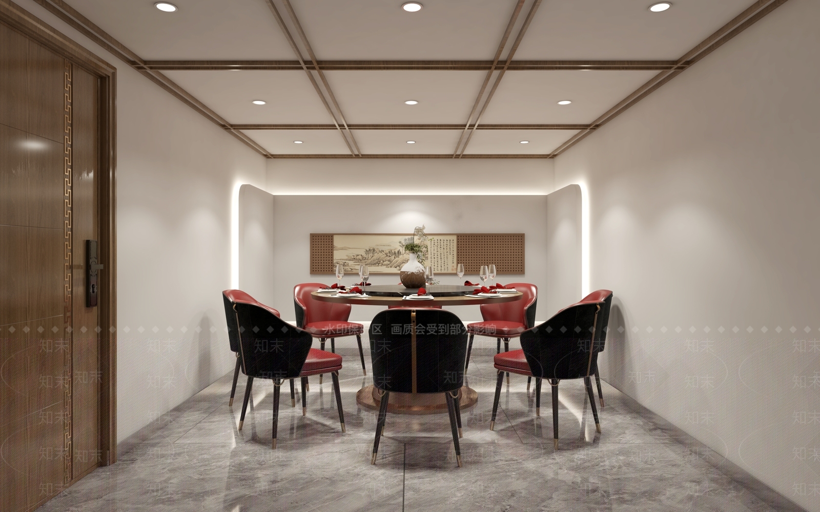 新中式中式包厢3D模型下载【ID:1176106149】