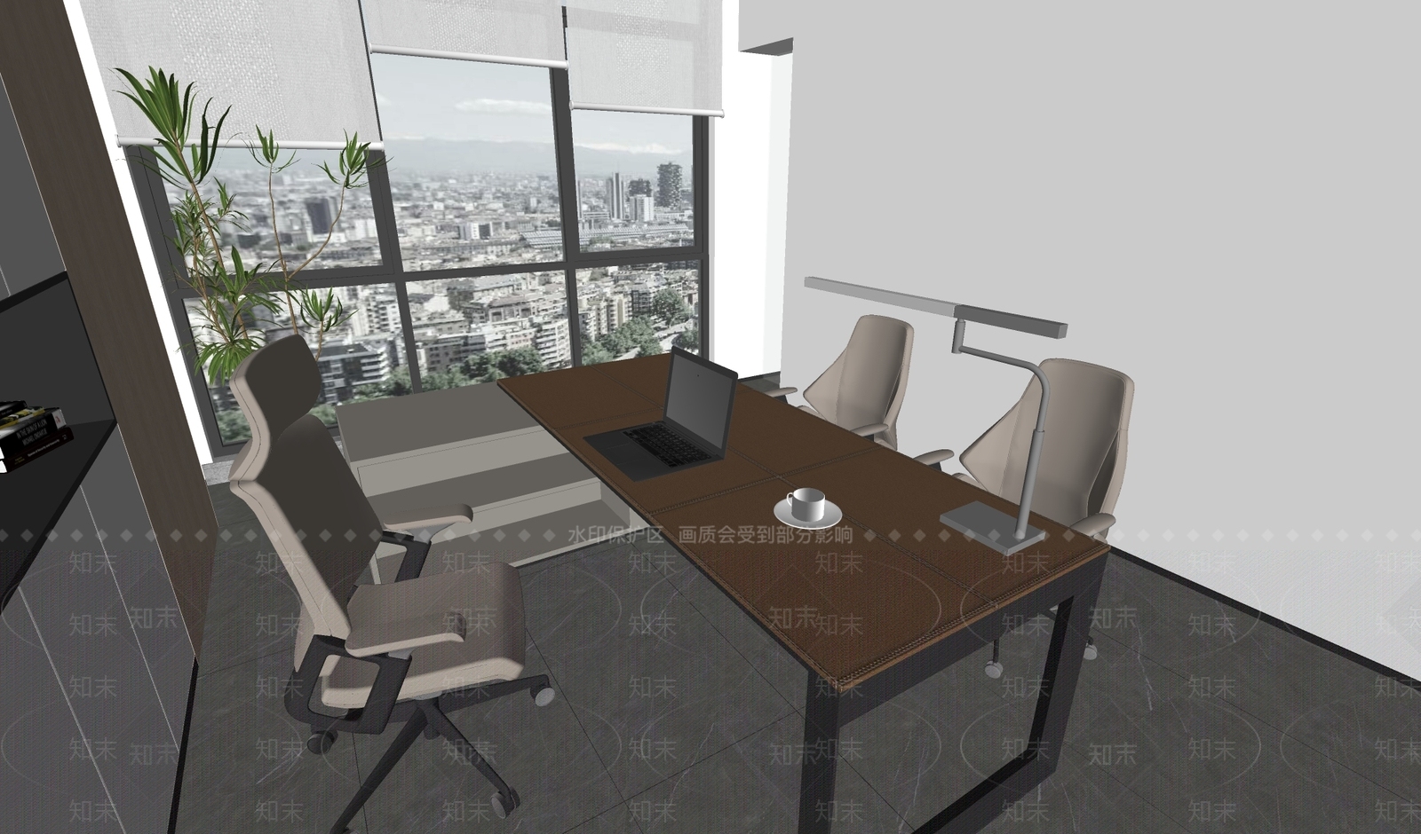 现代办公室SU模型下载【ID:1176107155】