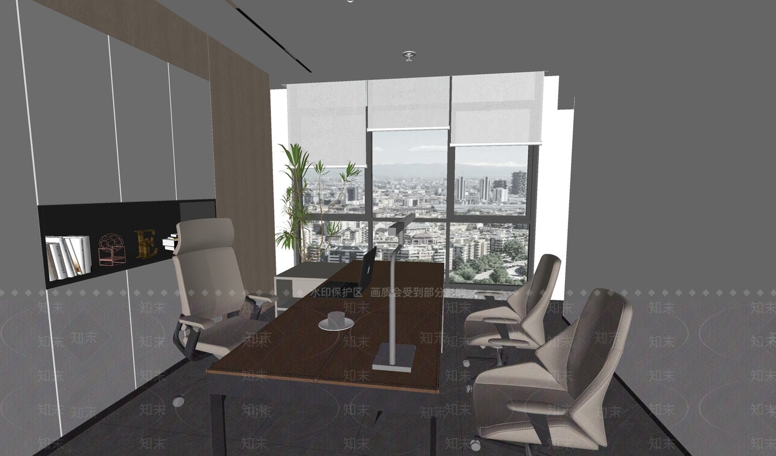 现代办公室SU模型下载【ID:1176107155】