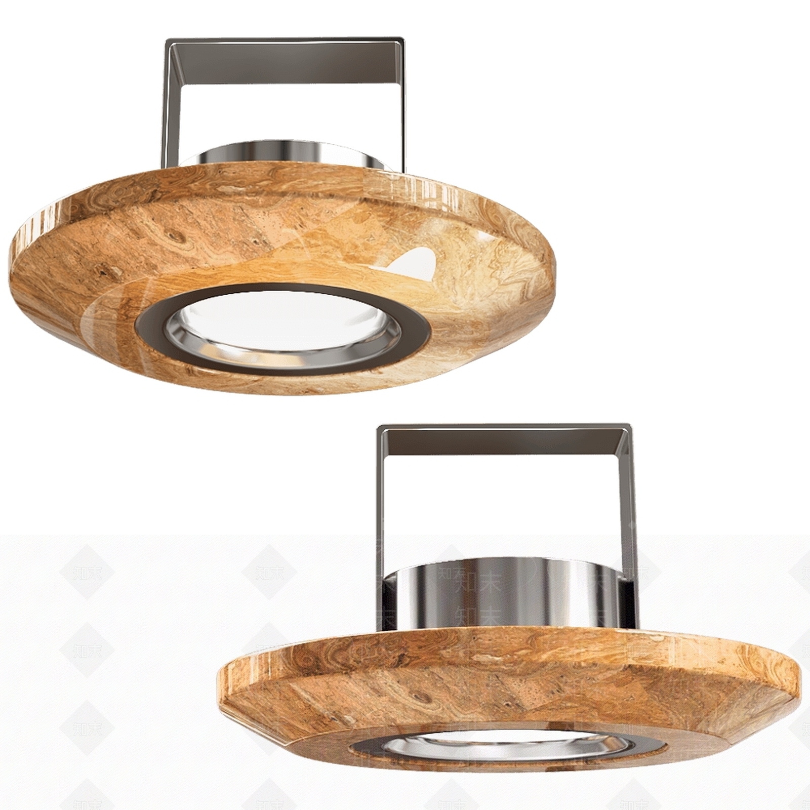 原木北欧筒灯射灯组合3D模型下载【ID:1176112679】